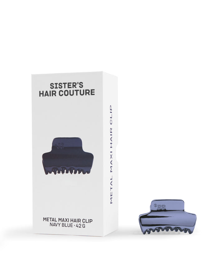 Metal Hair Clip | Navy Blue Maxi