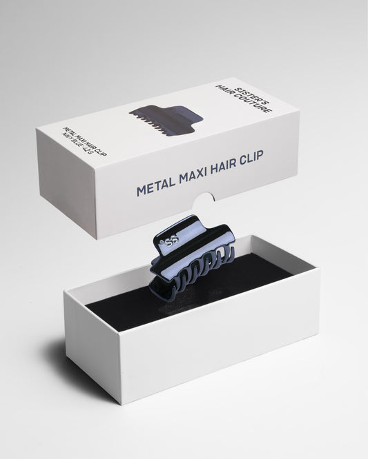 Metal Hair Clip | Navy Blue Maxi
