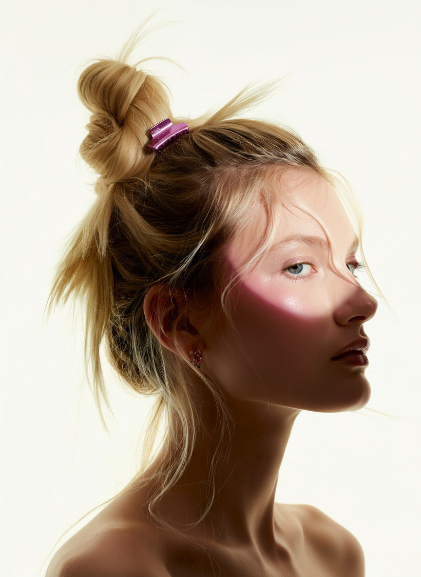 Metal Hair Clip | Pink