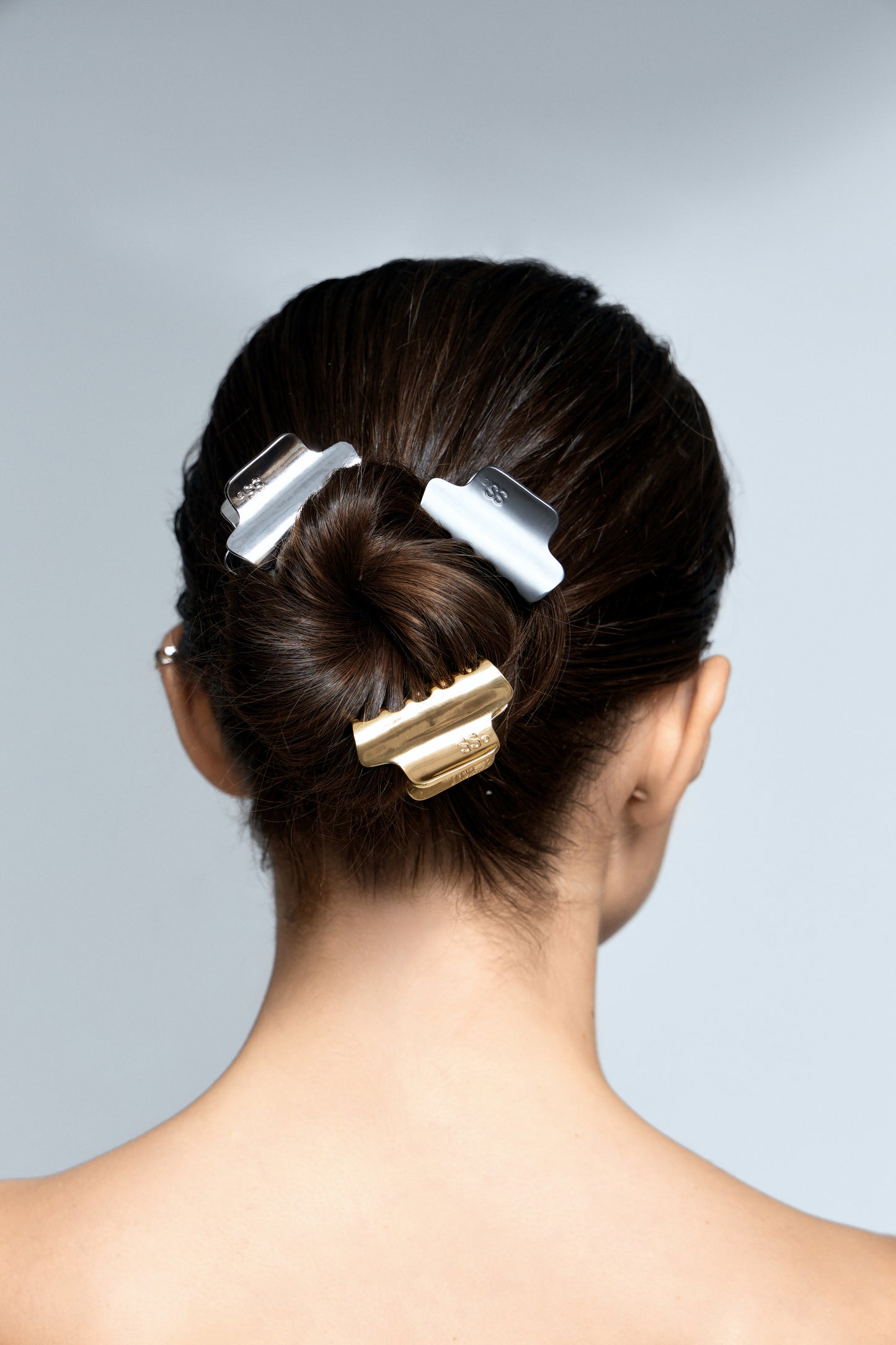 Metal Hair Clip | Matte dark graphite